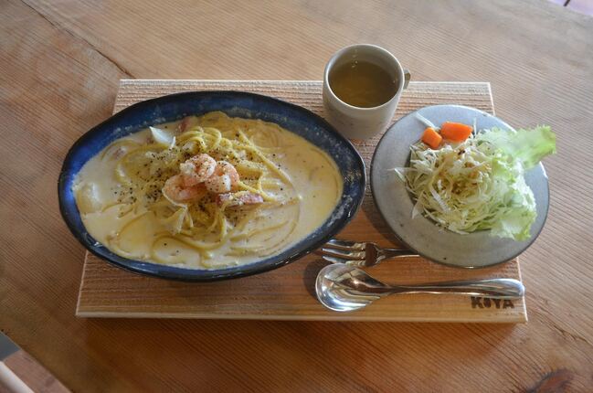 自然とヤギに囲まれた大人の隠れ家《KIYA》エビのクリームパスタランチ　2名様をご招待！！