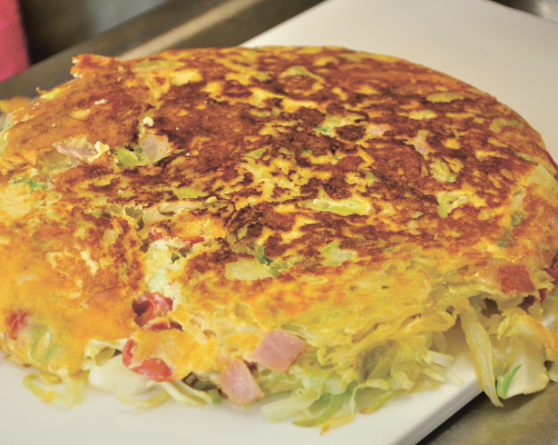 クッキング・キャベツのオムレツ-03