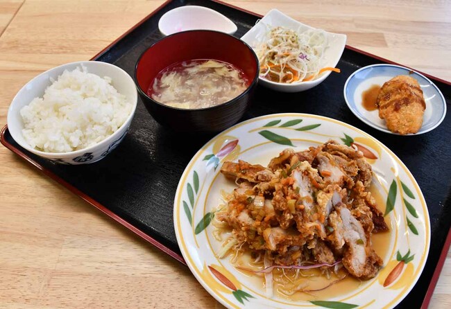 劉家飯店油淋鶏定食