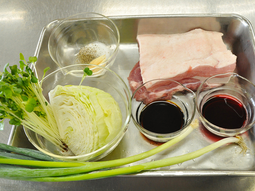 1107_フライパンローストポーク丼_材料