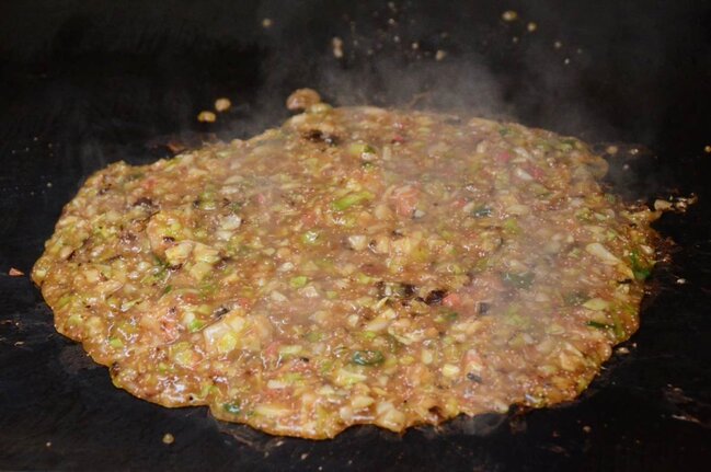 江戸っ子もんじゃ焼き上がり