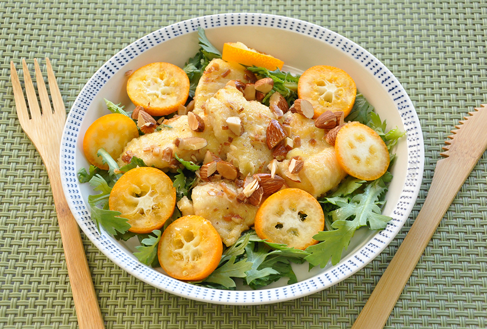 0408_鶏むね肉と春菊のサラダ_完成写真