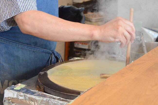 ナナイロ生地を焼く